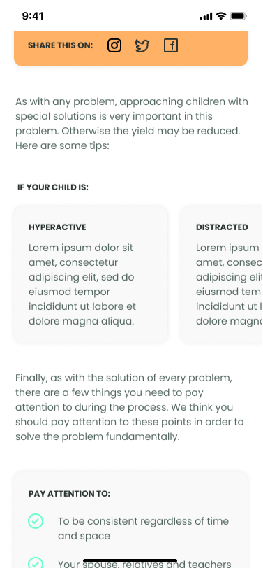 If your child is — personalized tips